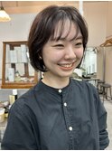 ラベンダーブラウンのミニボブ