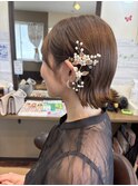 ショートボブ外はねヘアー