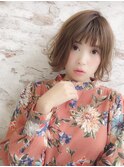 アンブレラカラー/こなれミディ/ウェーブパーマ/前髪/錦糸町