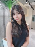 レイヤーカット小顔に見せるヘア/韓国ヘア/髪質改善/福岡/博多