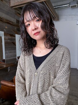 ヘアークラフト(Hair Craft) レイヤーカット×暗髪ウェーブパーマ/岡山/暗髪