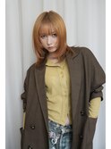 【arte pelo】顔まわりレイヤーで魅せるオレンジベージュミディ