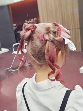 成人式の前撮り、個性派ヘア