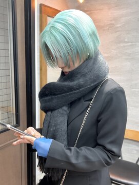 ミントカラー/ミントグリーン/ショートボブ/ショートカット/横浜