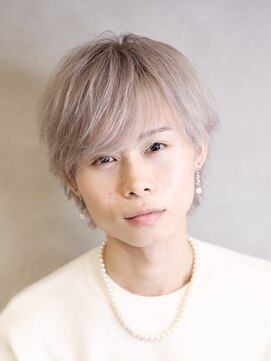 コンフィデンス 新宿3rd(confidence) メンズホワイトグレイシルバーダブルカラーシースルーマッシュ