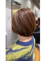 エッジ(EDGE)&nbsp;丸みショートボブ×ハイライトベージュ