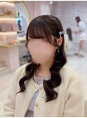 両サイド編み込み