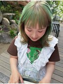 ブロックカラー×グリーン