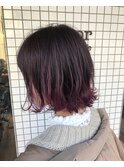 バレイヤージュグラデーション×ピンクバイオレット