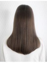 髪質改善カラー・艶髪ベージュロング