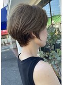 耳かけ 小顔ヘルシーマッシュショート丸みショート 20代30代40代