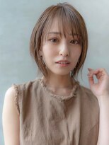 ケアリー 成増(Carelly)&nbsp;大人かわいい前髪セシルカットココアブラウンフリンジウェーブ