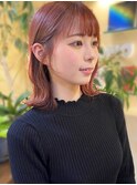 大人かわいいミディアムボブ外巻きアレンジ