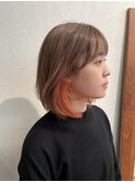 オレンジ×モカベージュ