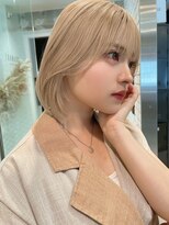 トルネード(TORNADO)&nbsp;日韓ボブ 似合わせ フェイスレイヤー ハイトーンベージュ t923