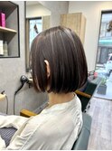 ワンレン/小顔/ネビージュ/ボブルフ/黒髪/稲毛/稲毛駅