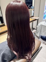 【川人　良子】ピンク系艶カラーとウルティアトリートメント