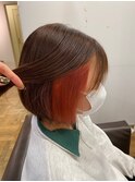 黒髪ボブルフネビージュ小顔ワンレンスペインカール
