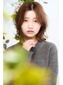 20代30代40代50代◎ミディアム/韓国/外ハネ/ブラウン