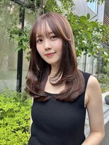 ラボヌールヘアーノーブル 新越谷店(La Bonheur hair noble)&nbsp;デザインカラーレイヤーカットウェットヘア夏のヘアアレンジ