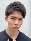 刈り上げショート　アップバング　簡単　メンズヘア