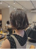 ボブ×ゆるフワパーマ