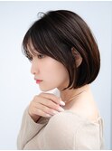 前髪あり大人小顔ボブ 30代40代50代【AIN.表参道】川原