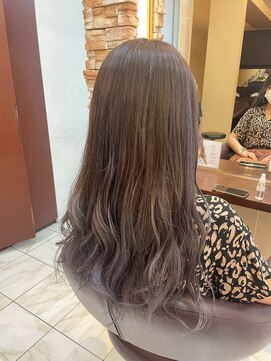 髪質改善/顔周りレイヤーカット/グレージュ[千葉/千葉駅]
