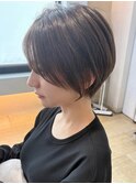 大人抜け感ショート/洗練カラー/スモーキーベージュ/グレージュ