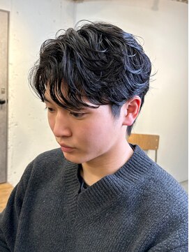 クオンヒール 淀屋橋店(QUON HEAL) ニュアンスパーマ/刈り上げセンターパート/MEN’S HAIR/淀屋橋×