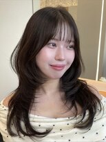 POCKET郡山安積店 ショートカットレイヤーカット髪質改善縮毛矯正【4月1日OPEN予定】&nbsp;着物ヘア/ダークアッシュ/ミディアムレイヤーカット/郡山