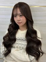 エルバイラビス 大宮(elu by lovis)&nbsp;《鈴木茉奈》オリーブブラウン/ダブルカラー/外巻き