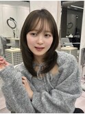 レイヤーカット/ラテグレージュ/顔まわりカット