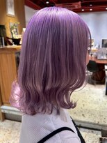 ナチュラル ヘアーデザイニング(Natural hair designing)&nbsp;抜きっぱなし風/ペールパープル/ラベンダーロブ/外国人風カラー