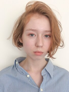 スー 渋谷(suu) 【SUN】ハニーオレンジベージュニュアンスショートボブ