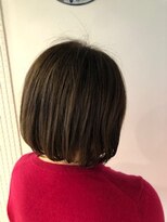 スタジオ アルファプラス 日暮里店(studio α+)&nbsp;ライトブラウン前下がりボブ♪【スタジオアルファプラス日暮里】