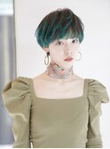 黒髪/ボブルフ/ネビージュ/小顔/ワンレン/銀