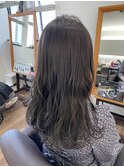 ブルーカーキアッシュグレー