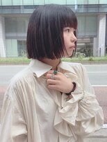 ハンナ 名古屋(HANNAH)&nbsp;切りっぱなしボブ　ナチュラルブラック
