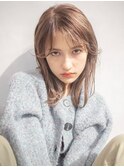 大人可愛い美髪小顔カットマロンベージュ20代30代127　