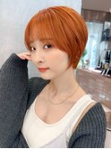 オレンジベージュ×丸み王道ショート【沼座】横浜ショート