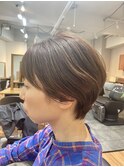 ブラウン×ハンサムショート