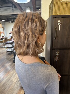 ジュジュル 稲毛本店(jujur) グレージュカラー/ボブウルフ/ココアベージュ/ブリーチ