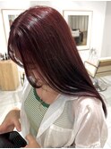 ブリーチなしダブルカラー Cherry red