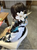 編み下ろしヘアセット