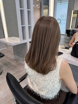 アールヘアーデザイン 藤が丘(r hair design) サラツヤロングベージュカラーブリーチしない透明感カラー