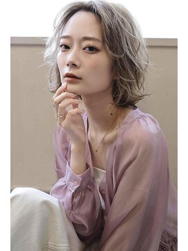 ロッカン(ROKKAN) ハイトーンカラー×ニュアンスパーマ