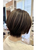 レッド(ReD) ショートボブ 髪質改善 縮毛矯正 白髪ぼかし