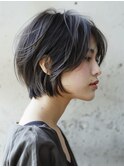 ★暗めカラーグランマッシュフェイスフレーミングデザインカラー