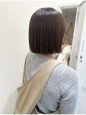 say.イメチェン外ハネタッセルボブ美髪ワイドバング透明感カラー